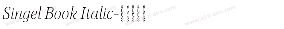 Singel Book Italic字体转换